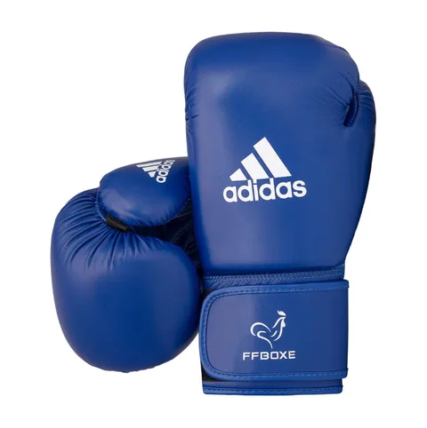 Gants de boxe amateur Adidas IBA, PU bleu