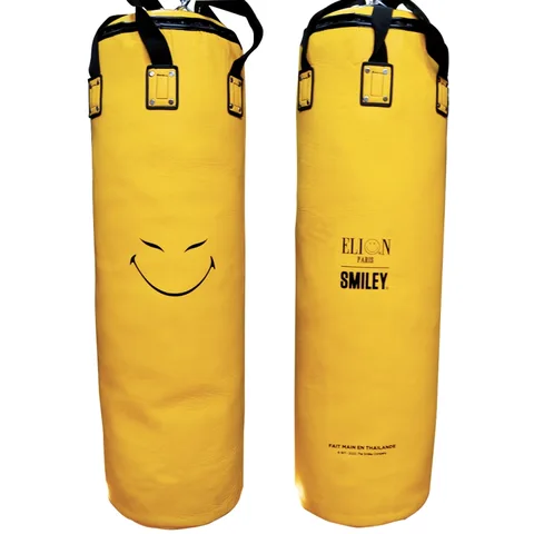 Sac de frappe Elion × Smiley 50th Anniversary 1,30 m 45 kg, cuir jaune