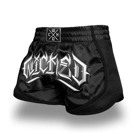 Short de boxe thaï Wicked One Squad Kingz, noir