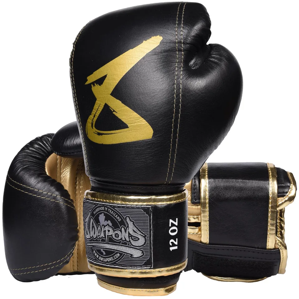 Gants de boxe 8 Weapons Big 8, noir et or