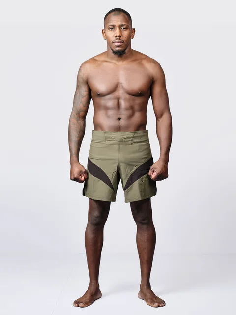 Short MMA Elion Seyant, kaki et noir