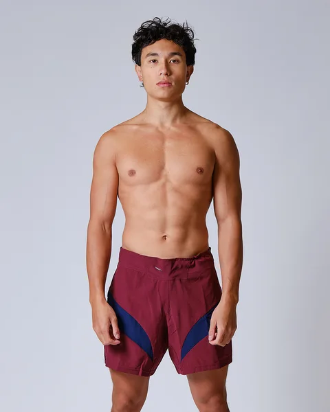 Short MMA Elion Seyant Gladiator, bordeaux et bleu marine