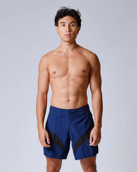 Short MMA Elion Seyant Gladiator, bleu marine et noir