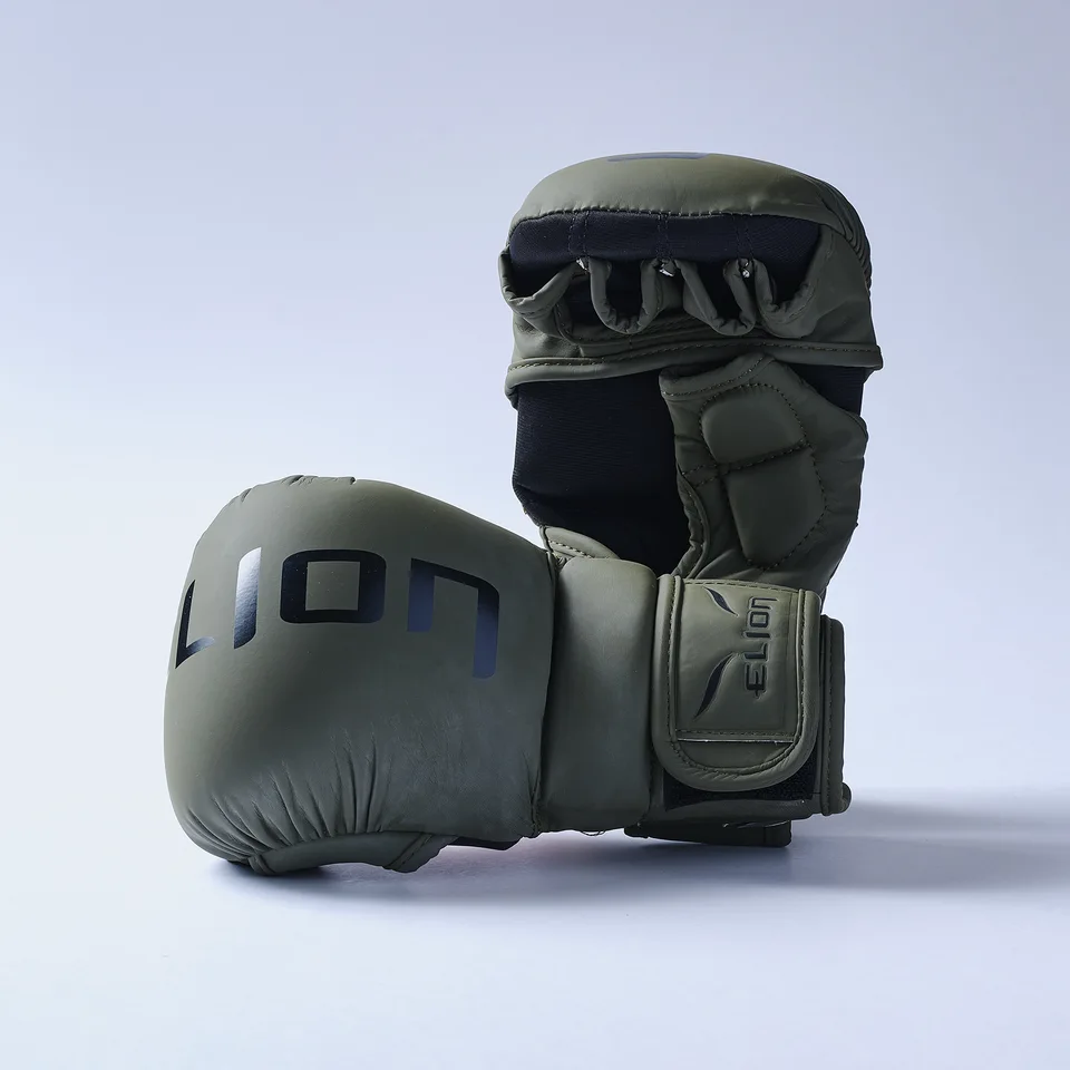 Gants MMA Elion Super Sparring, kaki et noir