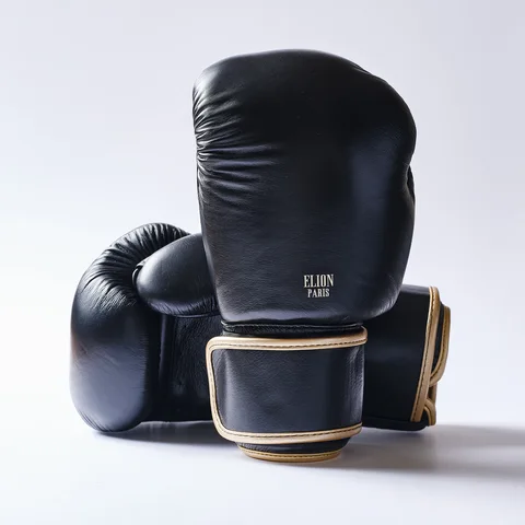 Gants de boxe Elion, noir et or