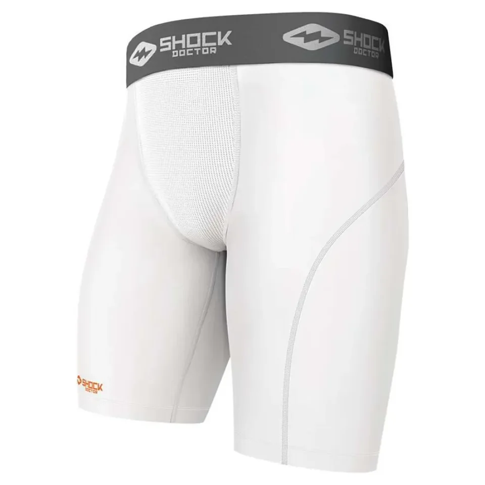 Short Shock Doctor de Compression pour coquille 220, blanc