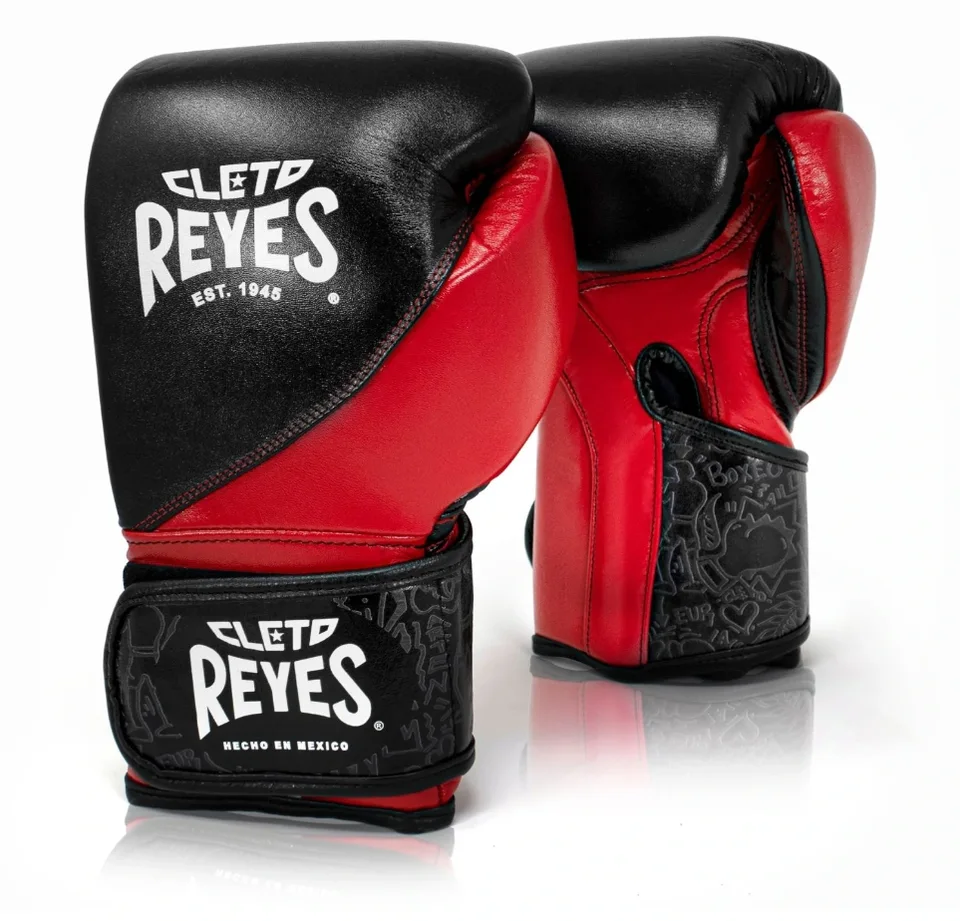 Gants de boxe d’entraînement Cleto Reyes High Precision, noir et rouge