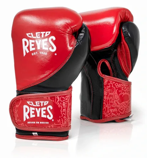 Gants de boxe d’entraînement Cleto Reyes High Precision, rouge et noir