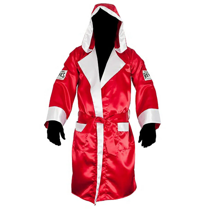 Peignoir de boxe à capuche Cleto Reyes, rouge et blanc