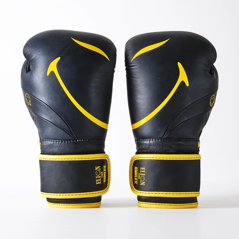 Gants de boxe L’Élégant Elion × Smiley 50th Anniversary Velcro, noir