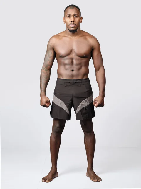 Short MMA Elion Seyant, noir et gris