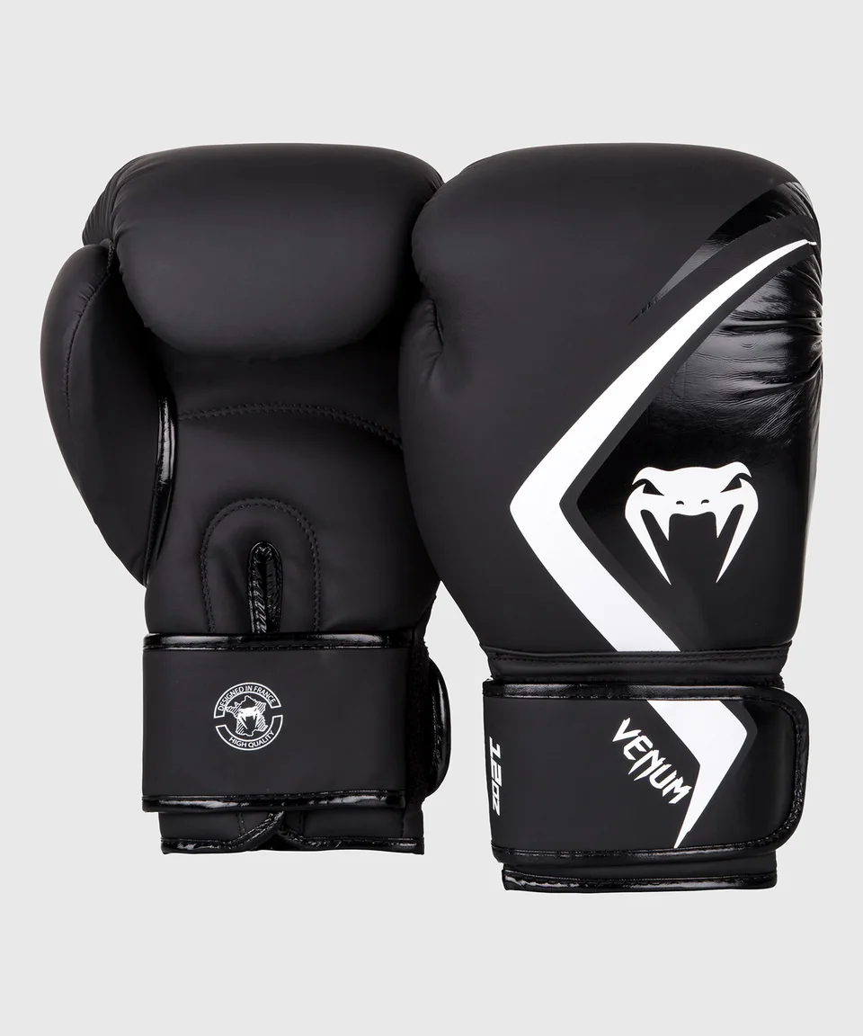 Gants de boxe d’entraînement Venum Contender 2.0, noir et blanc