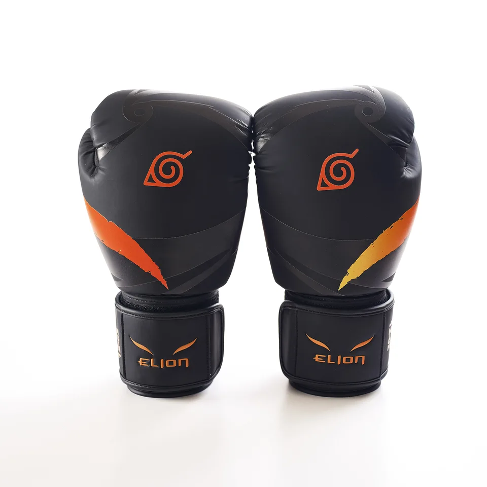 Gants de boxe L’Extravagant Naruto × Elion, Naruto noir et orange