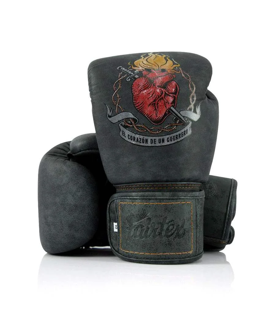 Gants de boxe d’entraînement Fairtex × Tom Atencio Le Cœur de Guerrier