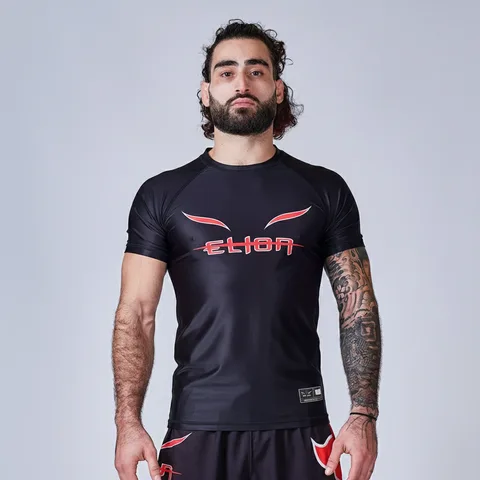 Rashguard Naruto × Elion Classic manches courtes, Akatsuki noir