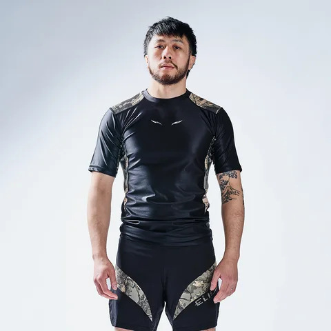 Rashguard Elion Forest manches courtes, noir