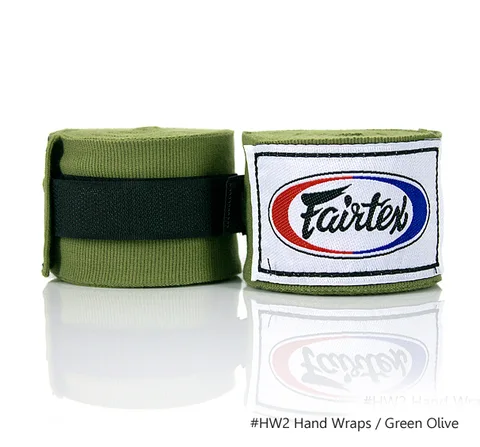 Bandes de boxe Fairtex, vert et olive
