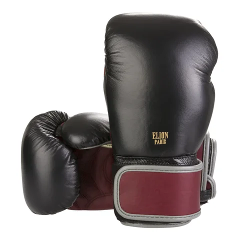 Gants de boxe Elion, noir, bordeaux et gris