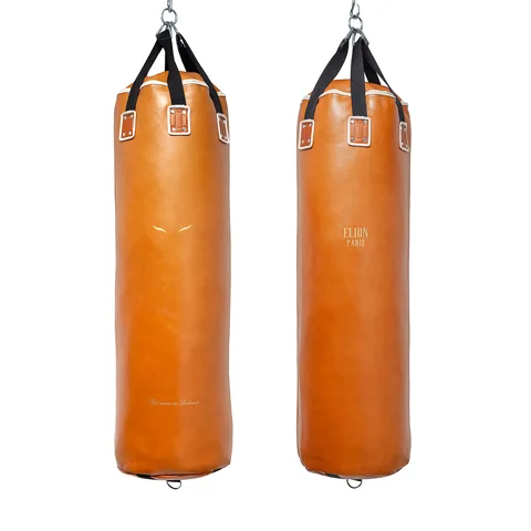 Sac de frappe Elion 1,35 m 45 kg, cuir marron