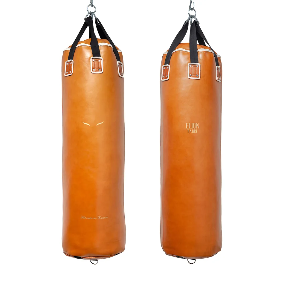 Sac de frappe Elion 1,35 m 45 kg, cuir marron