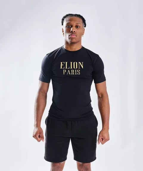 T-shirt Elion, noir et or