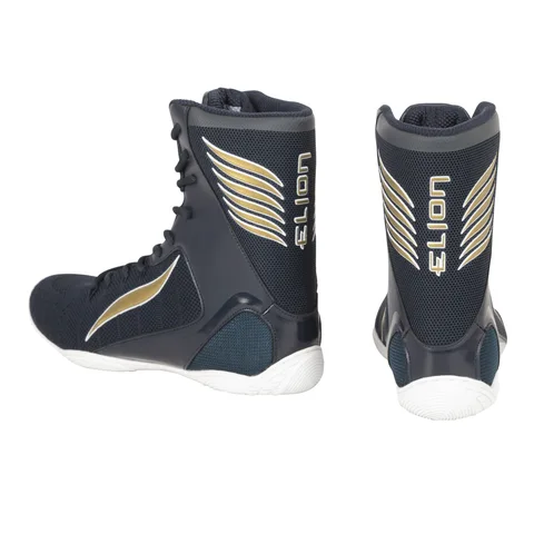 Chaussures de boxe Elion Rapide, bleu et or