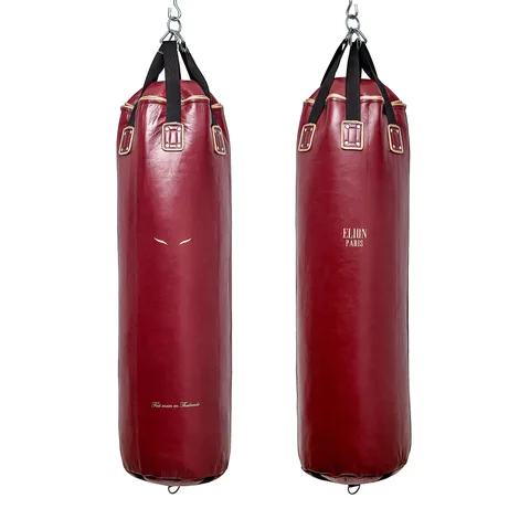 Sac de frappe Elion 1,35 m 45 kg, cuir bordeaux