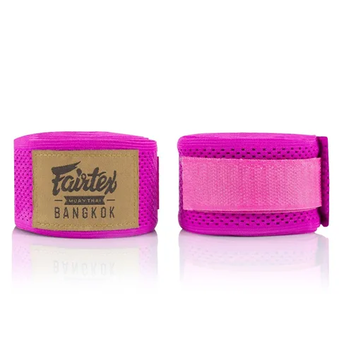 Bandes de boxe Fairtex, mesh rose