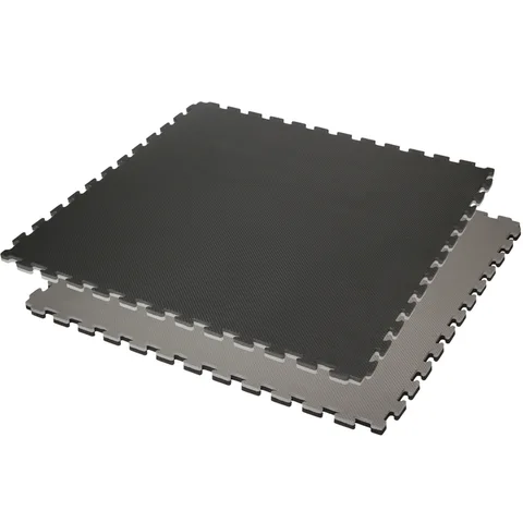 Tatamis puzzle finition T épaisseur 2 cm, noir et gris