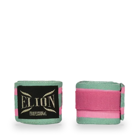 Bandes de boxe Elion 4,5 m, turquoise et rose