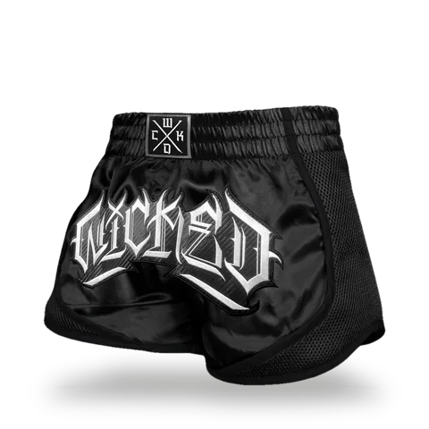 Short de boxe thaï Wicked One Squad Kingz, noir