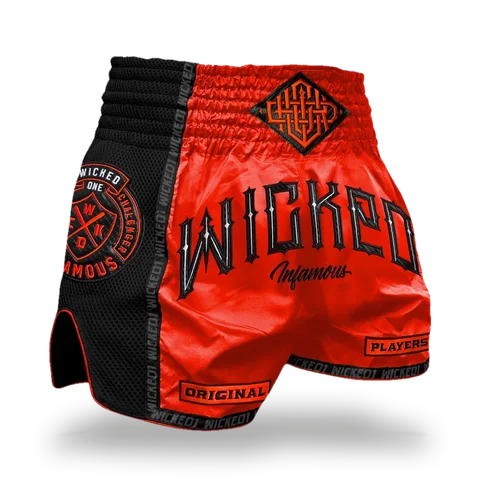 Short de boxe thaï Wicked One Infamous, orange
