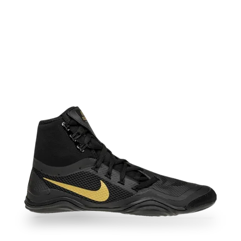 Chaussures de lutte et multiboxe boxe Nike Hypersweep, noir et or