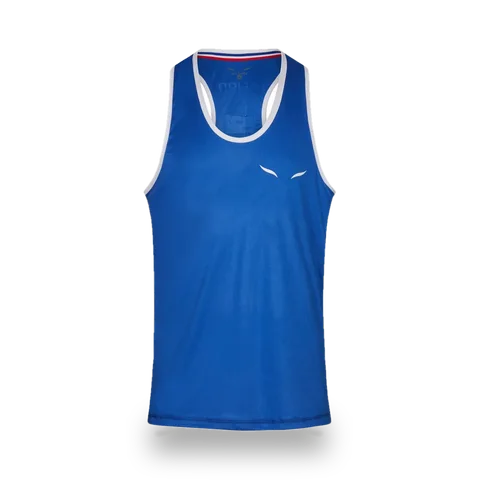 Débardeur de boxe anglaise Elion, bleu roi et blanc