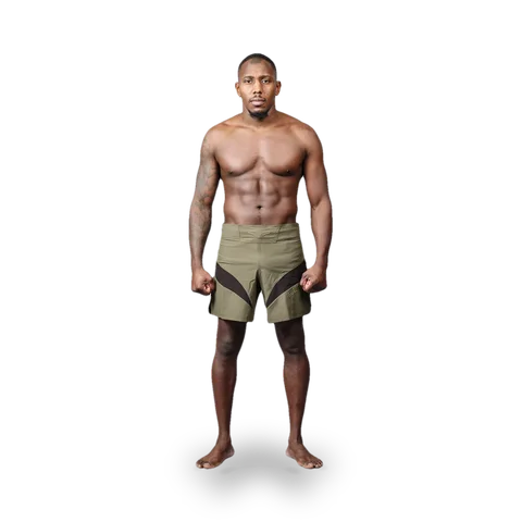 Short MMA Elion Seyant, kaki et noir
