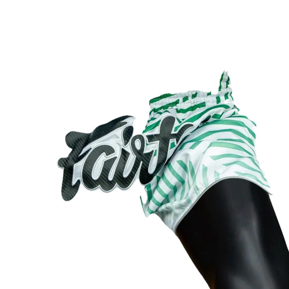 Short de boxe thaï Fairtex Racer, blanc