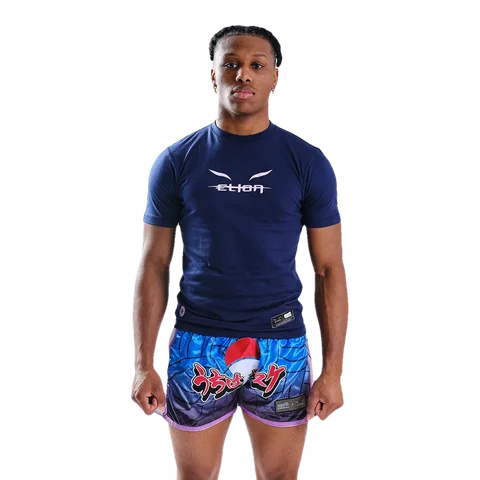T-shirt Naruto × Elion, Sasuke bleu