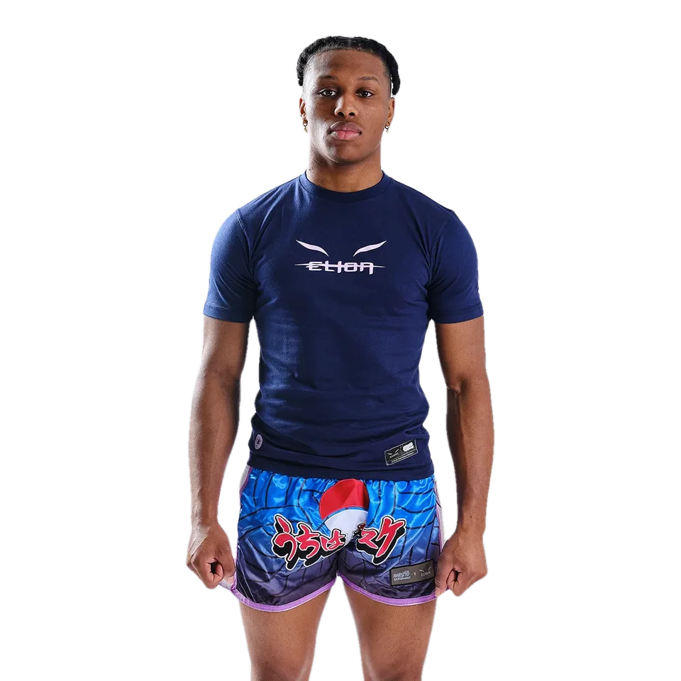 T-shirt Naruto × Elion, Sasuke bleu