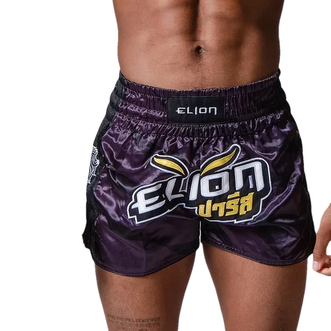 Short de boxe thaï Elion Raja, noir