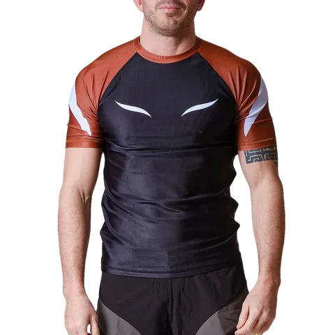 Rashguard Elion JJB Squale manches courtes, marron