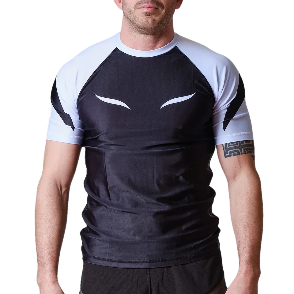 Rashguard Elion JJB Squale manches courtes, blanc