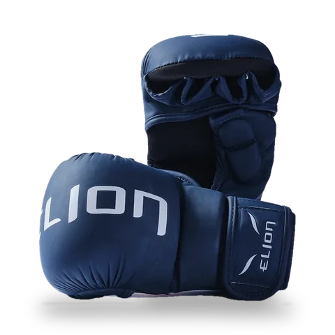 Gants MMA Elion Super Sparring, bleu marine et blanc