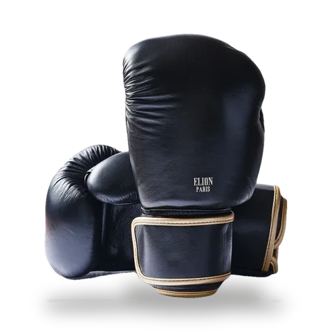 Gants de boxe Elion, noir et or