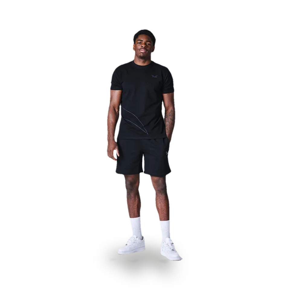 Short de sport Elion Turenne, noir