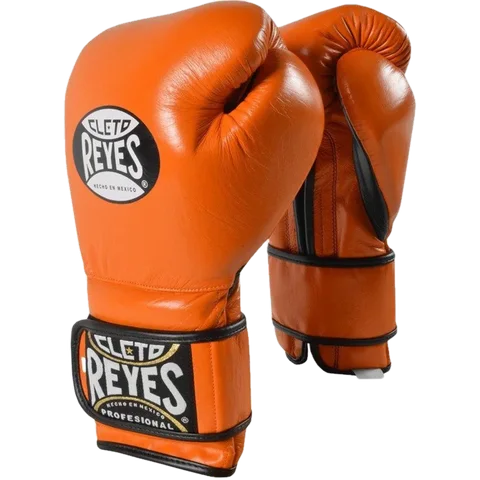 Gants de boxe d’entraînement Cleto Reyes Pro Tiger Redesign, orange