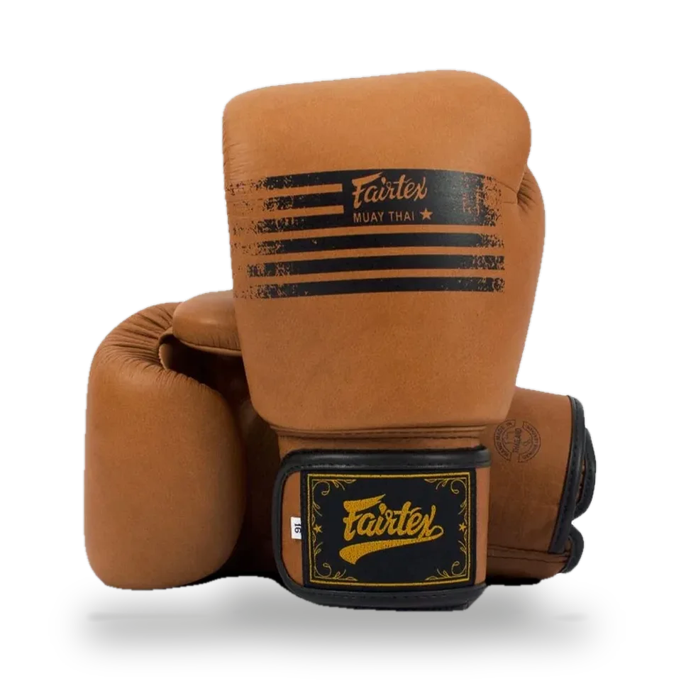 Gants de boxe d’entraînement Fairtex Legacy, cuir marron