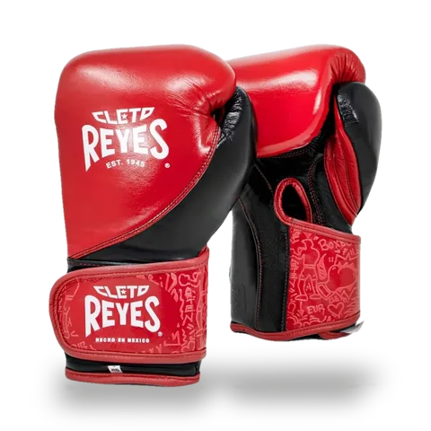 Gants de boxe d’entraînement Cleto Reyes High Precision, rouge et noir