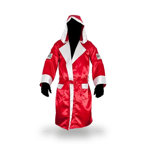 Peignoir de boxe à capuche Cleto Reyes, rouge et blanc