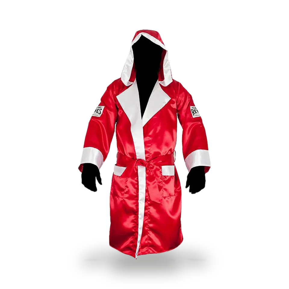 Peignoir de boxe à capuche Cleto Reyes, rouge et blanc