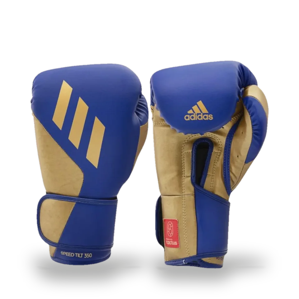 Gants de boxe d’entraînement Adidas Speed Tilt 350 Cactus, bleu et or